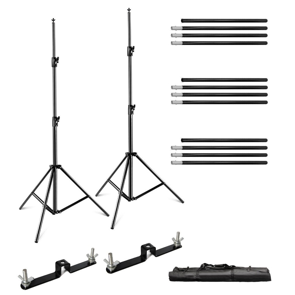 Pxel LS-BD2.8X3 HD 3B Heavy Duty Backdrop Muslin Stand 2.8M x 3M Triple Crossbar 9x10 Feet