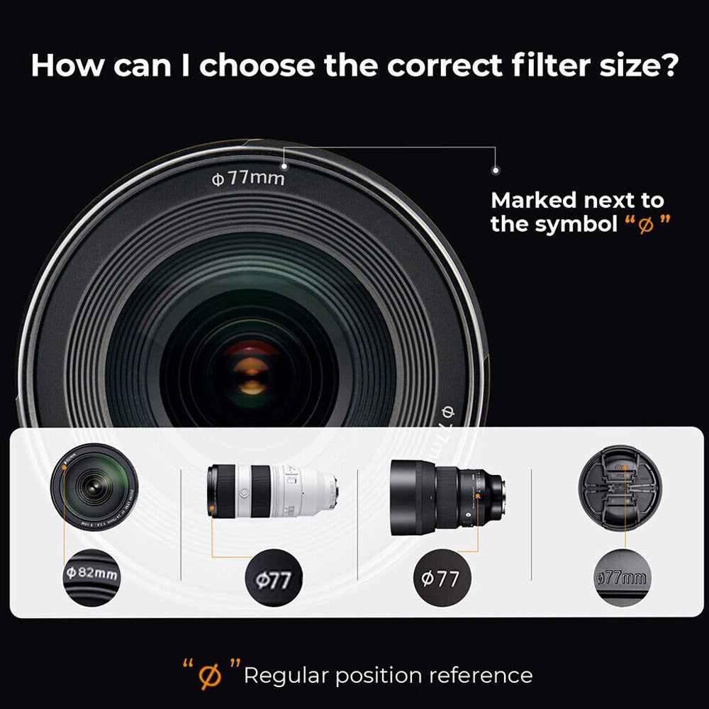 K&F Concept Nano-C Series 82mm Variable ND2-2000 11-Stop Neutral Density Lens Filter with Multi-Coated Optical Glass and Aluminum Metal Frame for Mirrorless and DSLR Camera Photography