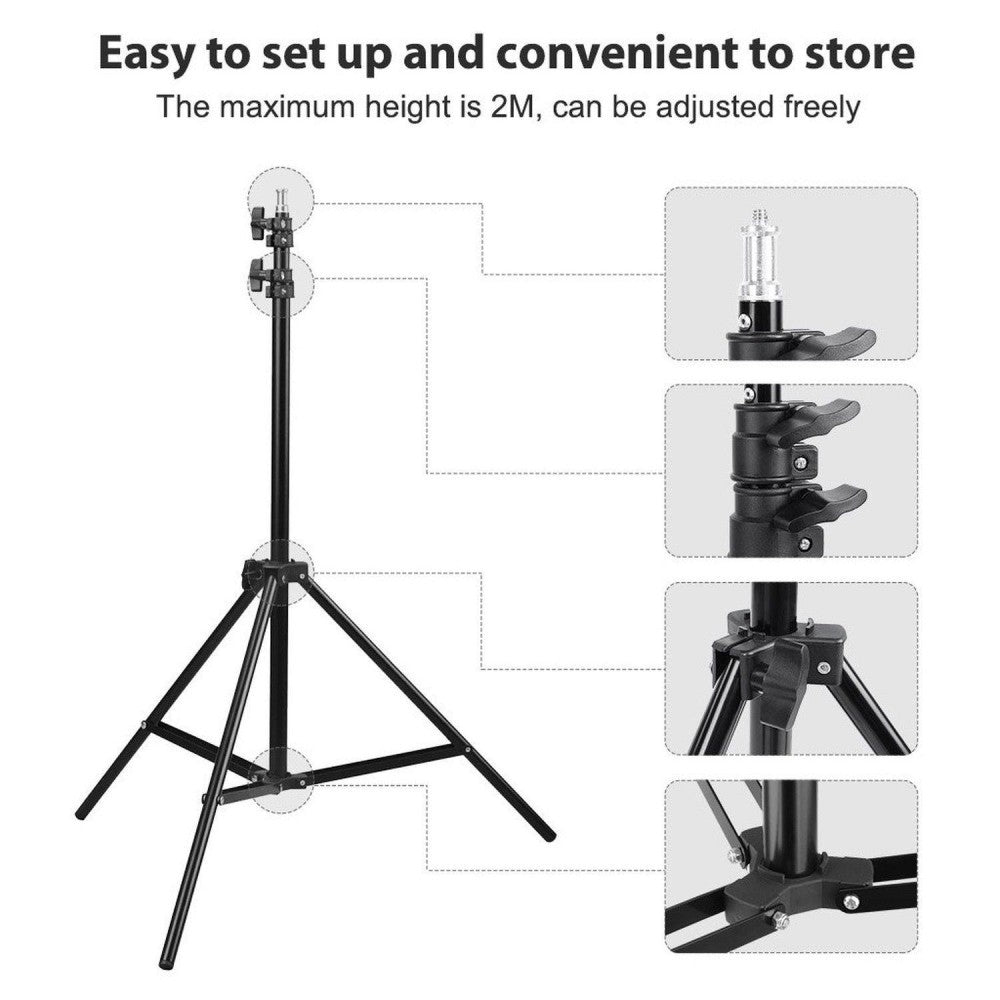 Pxel 6ft x 9ft Photography & Videography Studio Backdrop Stand Adjustable Background Support System