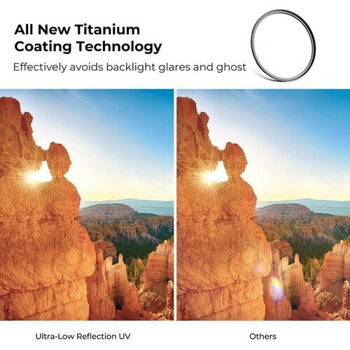 K&F Concept Nano-X Series Ultra Low Reflection Premium Optical Camera Lens UV Filter Water and Dust Proof UHD MRC 28-Layer Nano-Coated for Photography | 95mm