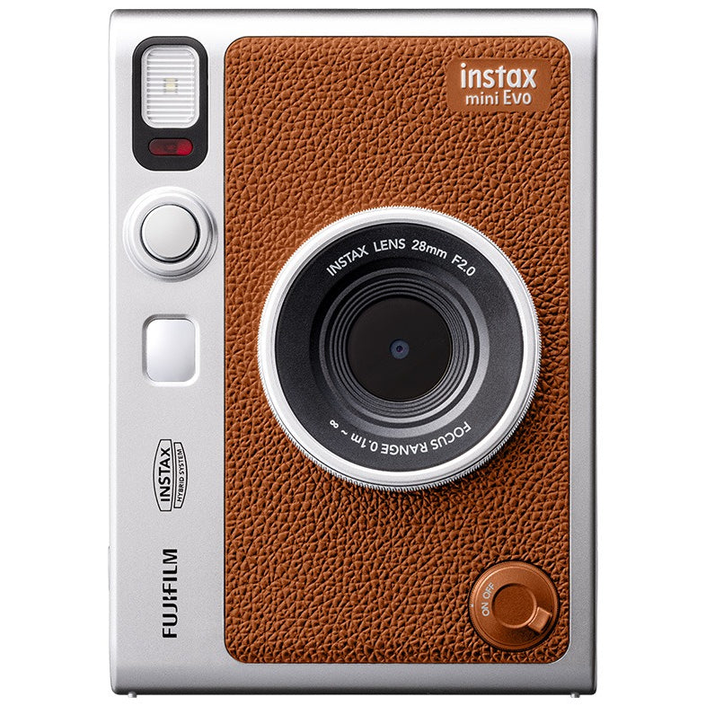 FUJIFILM Instax Mini Evo Hybrid Instant Film Camera with Built-In Mini Instant Film Direct Printer, Save Printed Images, 10 Lens Effects & 10 Film Effects, Bluetooth 4.2 (BLACK, BROWN)