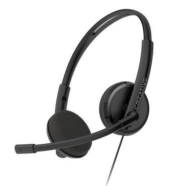 Creative HS-220 V2 USB Digital Audio Wired Headset w/ Condenser Microphone for PC & Laptop Computer