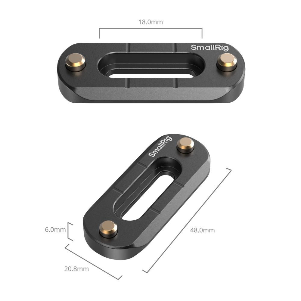 SmallRig 48mm Mini QR Quick Release Low-Profile NATO Rail with 1/4"-20 Screws and Safety Pins for Camera Accessories 2172B