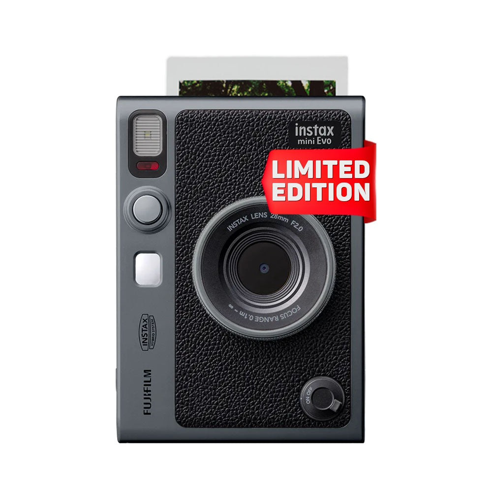 FUJIFILM Instax Mini Evo Hybrid Instant Film Camera with Built-In Mini Instant Film Direct Printer, Save Printed Images, 10 Lens Effects & 10 Film Effects, Bluetooth 4.2 (BLACK, BROWN)