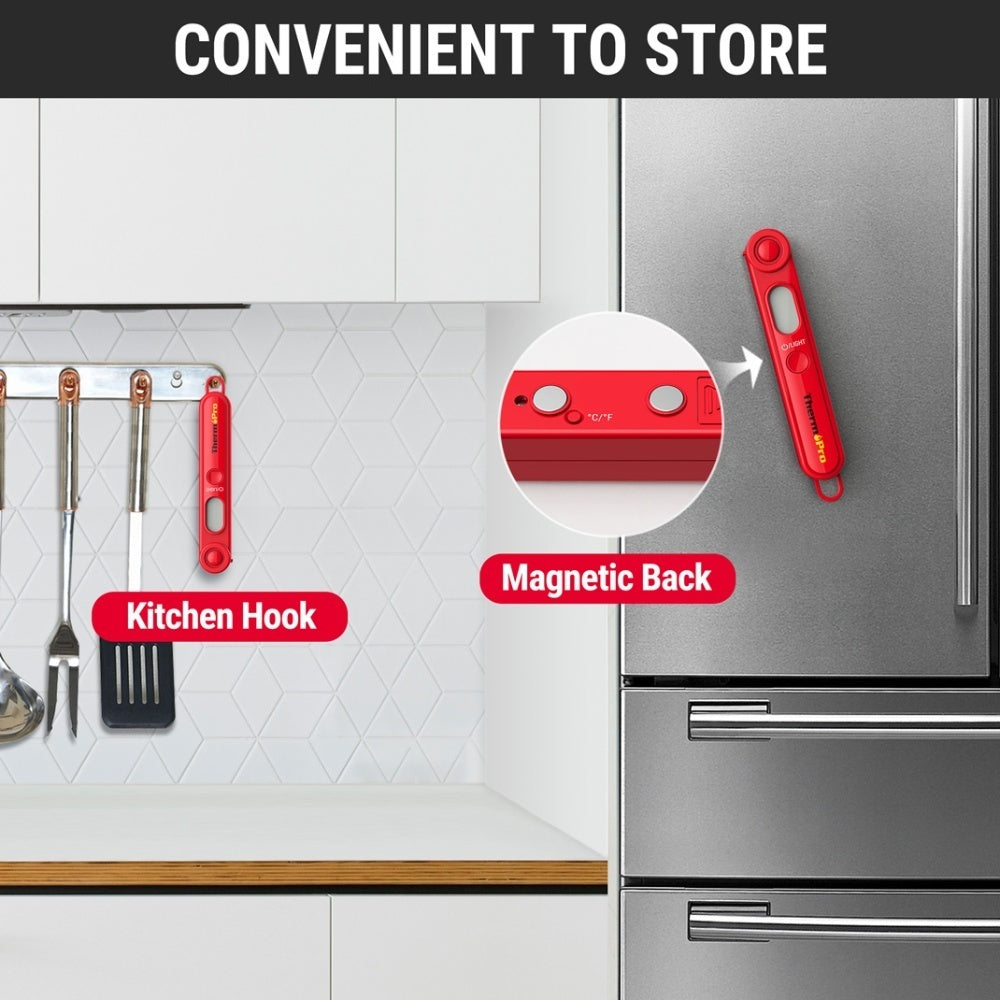 ThermoPro TP03B Instant Read Meat Thermometer Digital Cooking Food with Long Probe for Grill Kitchen BBQ Smoker