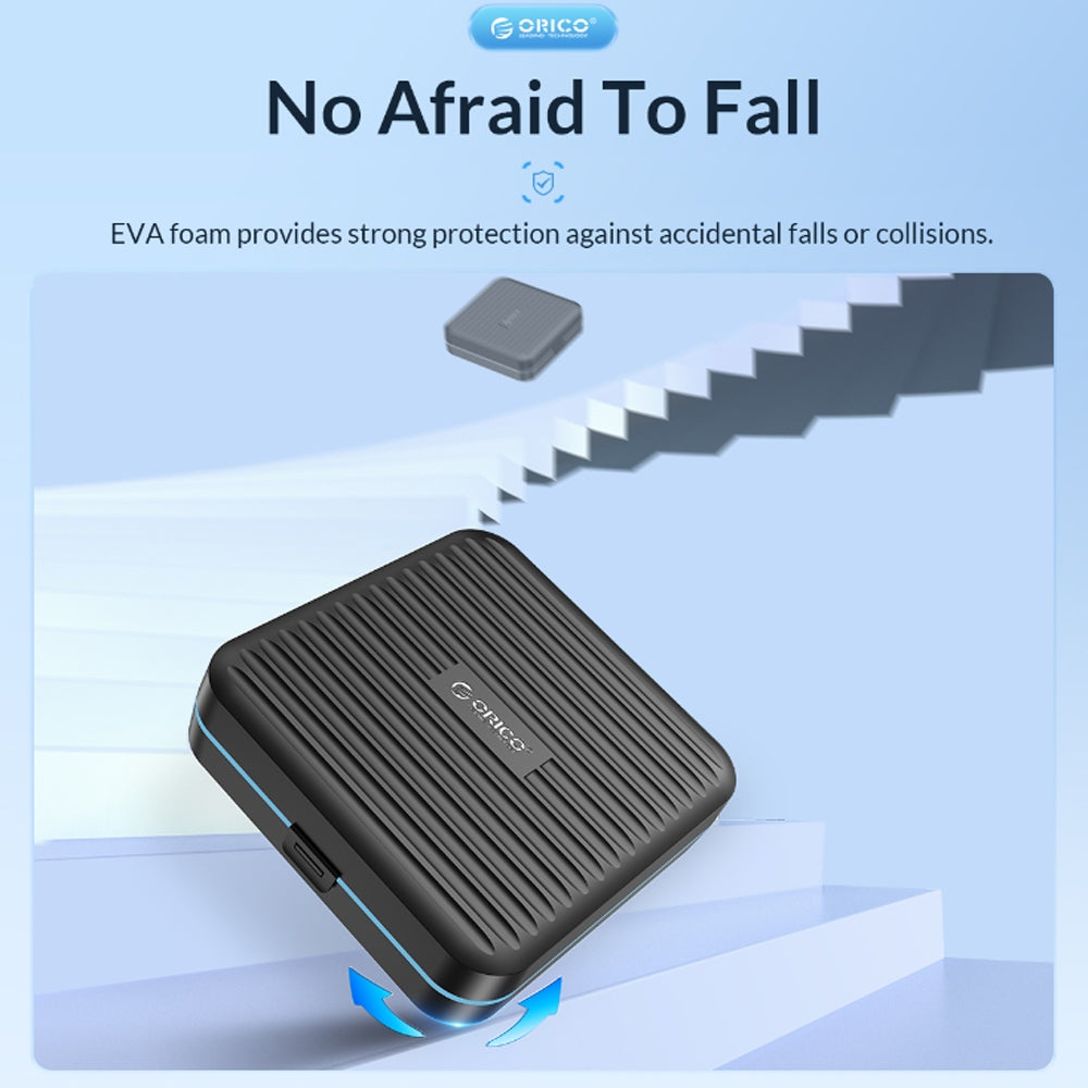ORICO Shock-Resistant Memory Card Case with Multi-slot EVA Foam for SD / TF / CF Express Cards, M.2 SSD Solid State Drives, and 2.5 Inch HDD / SSD Hard Disk Drives - Storage and Organizers