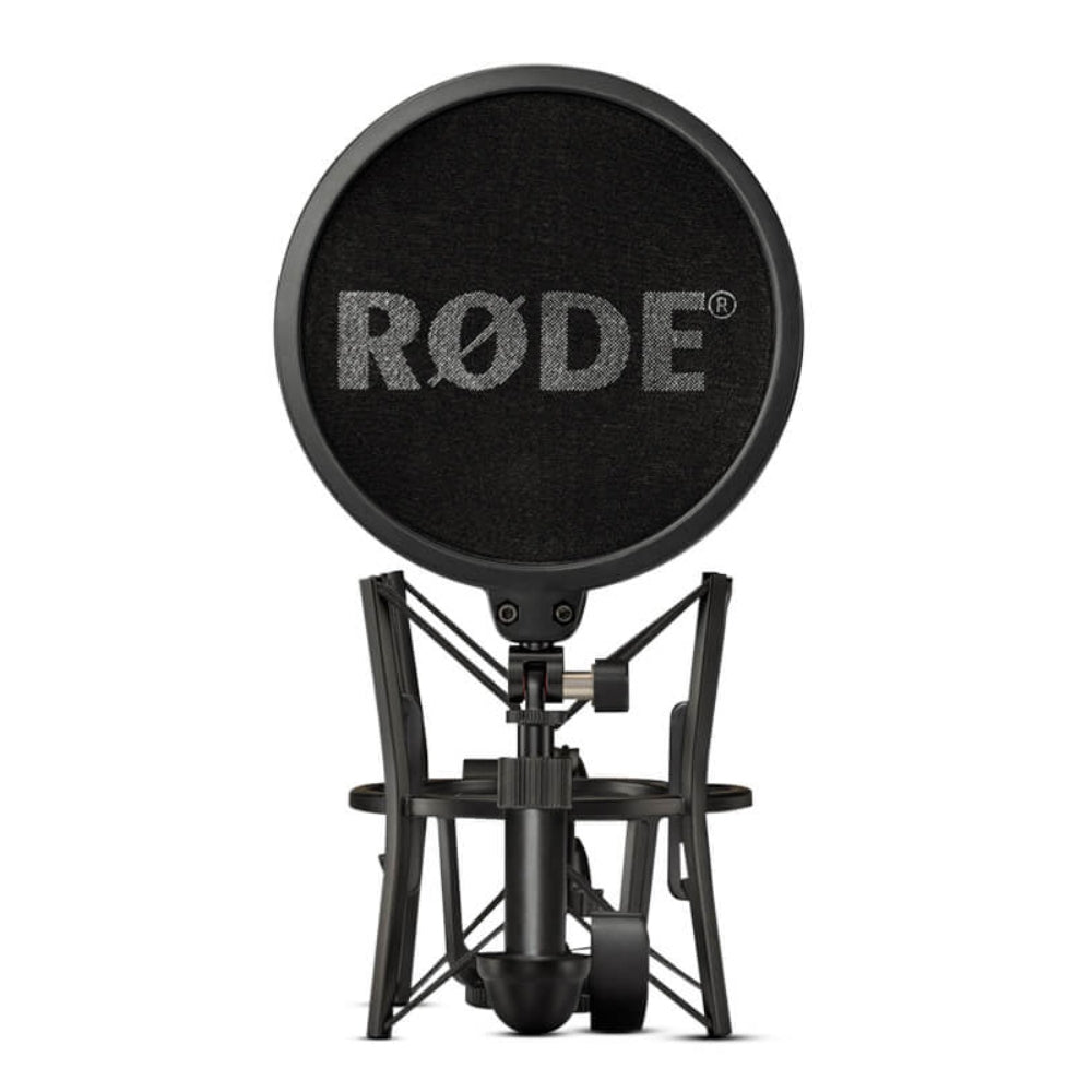 RODE NT1 Large-Diaphragm Cardioid Condenser Microphone + AI-1 USB-C Audio Interface Complete Studio Kit Set Bundle with SM6 Shockmount and XLR Cable