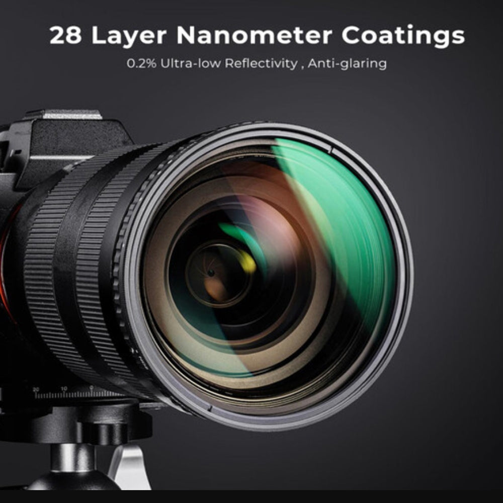 K&F Concept Variable ND Filter ND2-ND32 (1-5 Stops) Neutral Density no-X Optical Glass Lens Filters with Waterproof & Scratchproof Multi-Layer Protective Coating and Ultra-thin Frame for DSLRs and Mirrorless Cameras