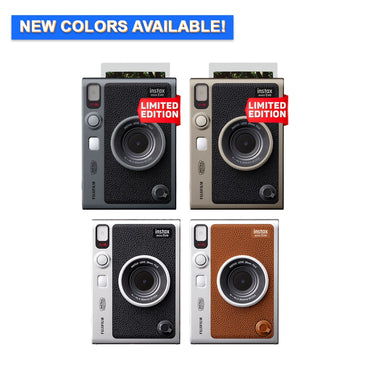 FUJIFILM Instax Mini Evo Hybrid Instant Film Camera with Built-In Mini Instant Film Direct Printer, Save Printed Images, 10 Lens Effects & 10 Film Effects, Bluetooth 4.2 (BLACK, BROWN)