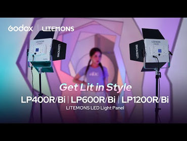 Godox Litemons LP400 Series Bi-Color / RGB LED Light Panel with Dual NP-F Battery Plate, Onboard & Wireless Controls & Creative Light Effects for Live Streaming, Vlogging, Video Content Creation & Studio Lighting | LP400R LP400BI
