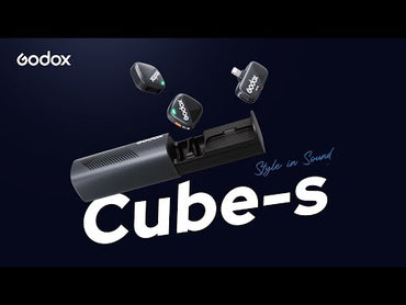 Godox Cube-S Kit 2 2-Person (2 TX + RX) 2.4GHz Wireless Lavalier Microphone System Bundle Set with Dual Channel Receiver and 850mAh Charging Case, Noise Reduction, Max 300m Operatiol Range and Godox Mic App Support | USB-C, L Type