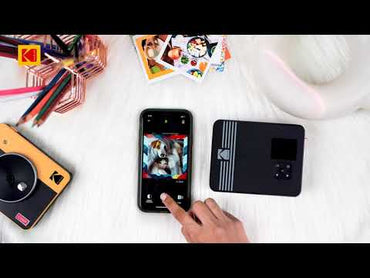 KODAK Mini Shot 3 RETRO 2 in 1 Instant Camera and Photo Printer Kit Bundle 3" x 3" Prints, 8 + 60 Sheets with Accessories, 1.77" LCD Display, 4PASS Print Technology, Bluetooth Printing via Mobile Smartphone App | C300R