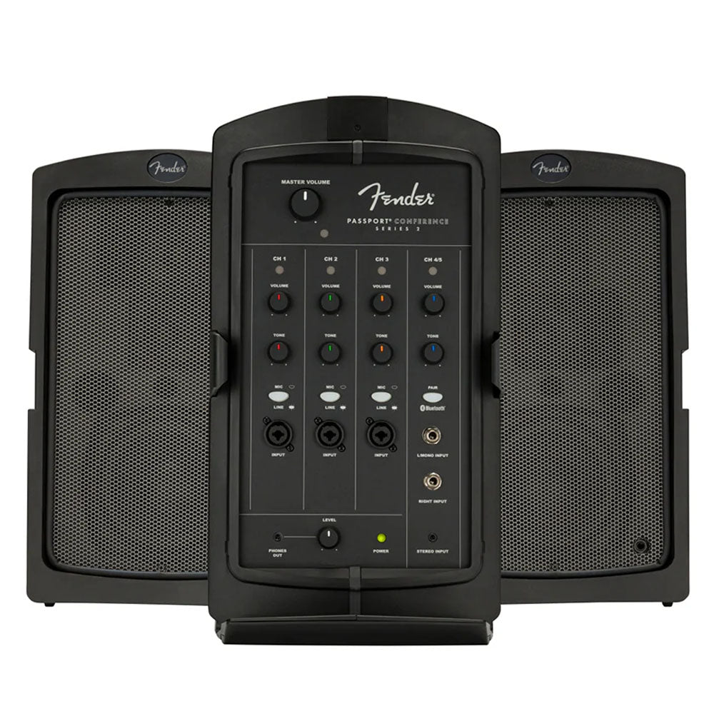 Fender Passport Conference 175W 5-Channel PA Speaker System with Lightweight Construction and Built-In Effects for Gigs, Parties, etc.