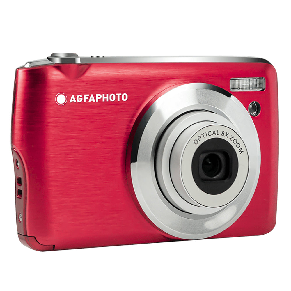 AGFAPHOTO Realishot (DC8200) 21MP Digital Camera with CMOS Sensor, FHD 1080p Video Capture, 8x Optical Zoom, 2.7" TFT Screen Display, Max 32GB Memory Storage Support for Photography Videography | Black, Blue, Pink, Purple, Red, Gray/Silver
