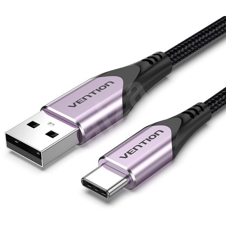Vention USB 2.0 to Lightning Port Charging and Data Cable for Apple Phones and Tablets (Aluminum, Red, Purple) (0.5M, 1M, 1.5M, 2M) | LAB