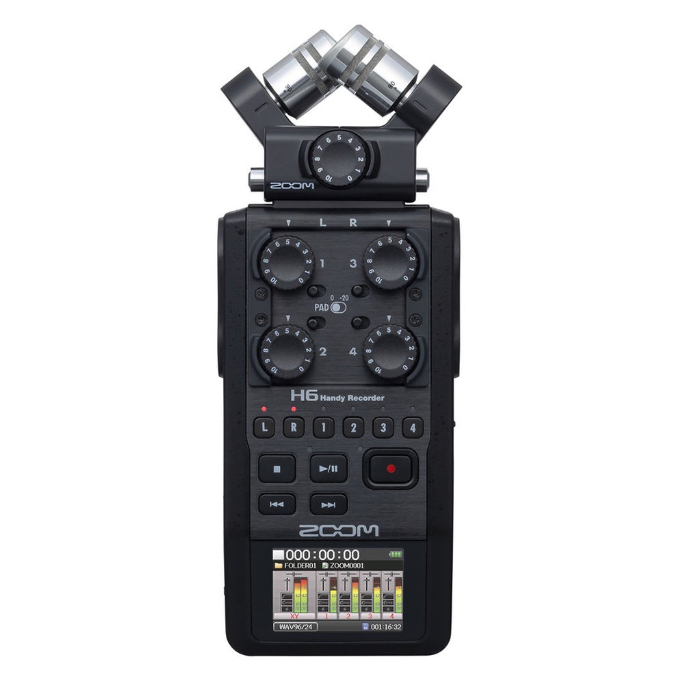 Zoom H6 Handy Recorder with Interchangeable Microphone System for Audio Studio Youtube Recording ASMR Online Content Videos