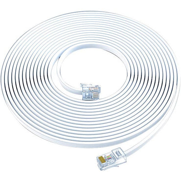 Vention RJ11 Male to 6P4C Male Gold Plated Trident Flat Telephone Patch Cable Phone Line Cord for DSL, Modem and Fax (Available in 2M, 3M, 5M, 10M) | IQBW