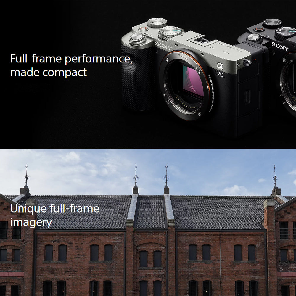 Sony Alpha A7C Mirrorless Digital Camera Body and Kit with E-Mount FE 28-60mm Lens 24.2MP Full Frame CMOS Sensor, 4D Focus, 4K HDR, WiFi Bluetooth, Touch Screen Display, 5-Axis Sensor-Shift Image Stabilization | ILCE-7C ILCE-7CL