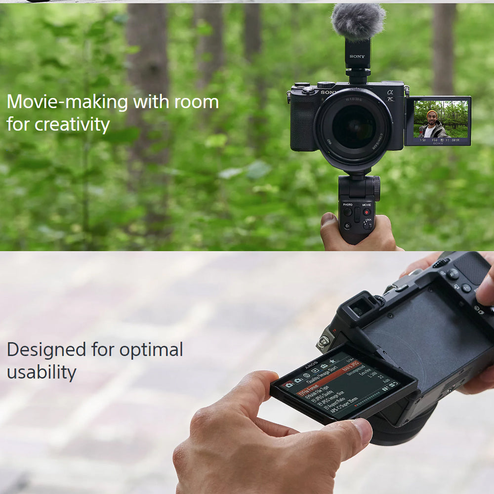 Sony Alpha A7C Mirrorless Digital Camera Body and Kit with E-Mount FE 28-60mm Lens 24.2MP Full Frame CMOS Sensor, 4D Focus, 4K HDR, WiFi Bluetooth, Touch Screen Display, 5-Axis Sensor-Shift Image Stabilization | ILCE-7C ILCE-7CL