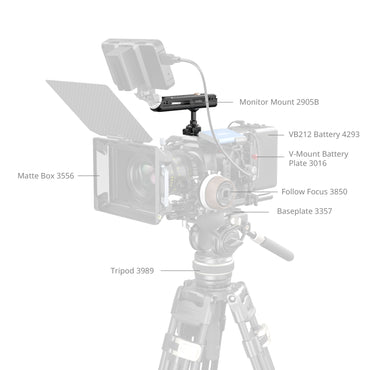 SmallRig Top Handle 360° Rotation with TO Clamp, Cold Shoe, Built-in Silicon Pads Grip, 3/8"-16 ARRI Locating Holes for Monitor Mounts & Camera Accessories | 4152