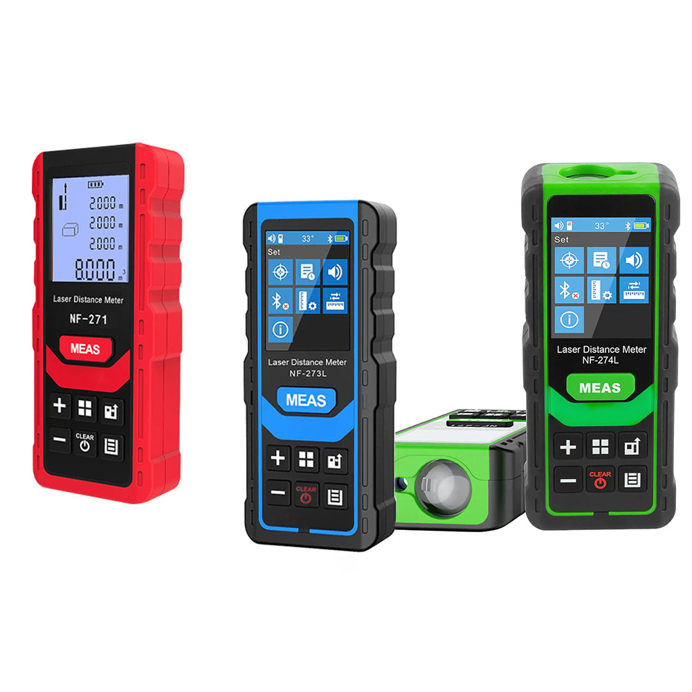 Noyafa Laser Distance Meter 70M / 80M Max Measurement Range, Multiple Measure Modes, Up to 50 Data Storage Set Units, and Backlit LCD Display Screen for Home Improvement and Industrial Tools | NF-271 NF-273L NF-274L