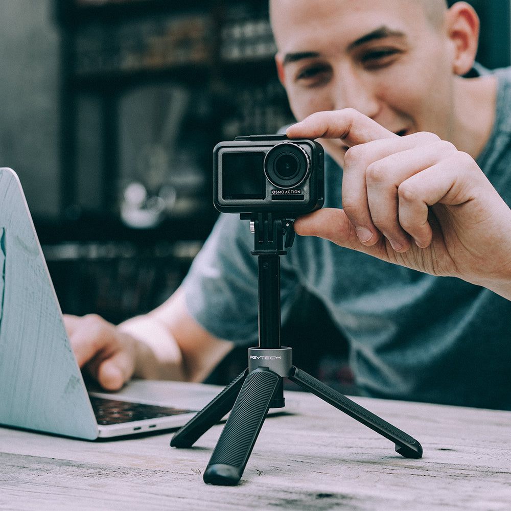 PGYTECH Action Camera Selfie Stick Tripod with Extendable Pole for Insta360, DJI, GoPro, and Smartphone Holders | P-GM-117