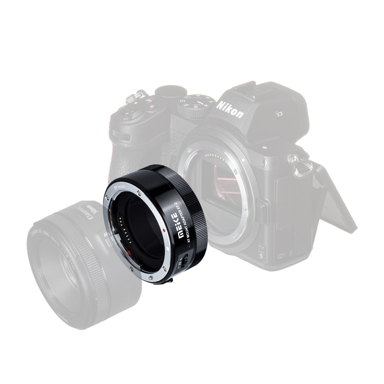 Meike MK-EFTZ-B Auto Focus Mount Adapter for Canon EF/EF-S Lens to Nikon Z Series Camera Z5 / Z6 / Z7 / Z50 / Z6II / Z7II with Built-in Image Stabilization, Support Manual / Auto Aperture DSLR & Mirrorless Camera