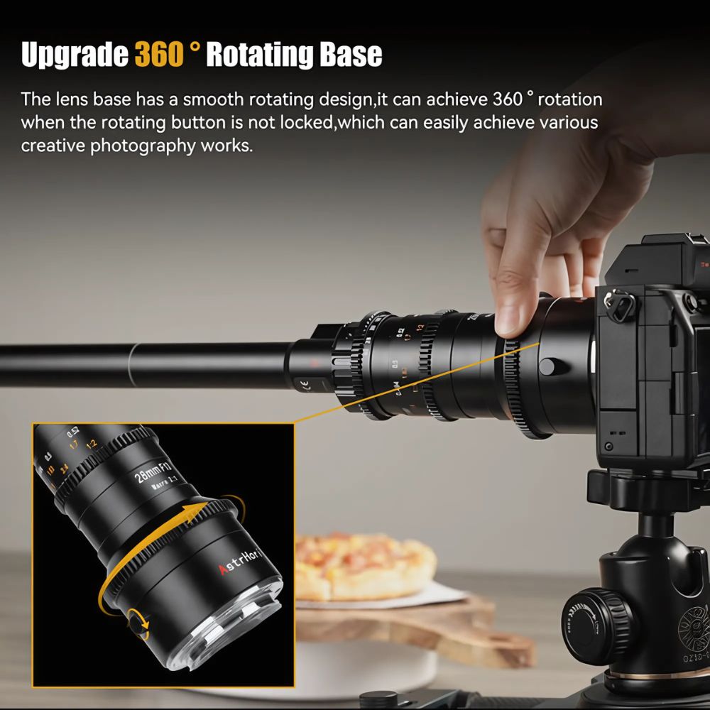 AstrHori 28mm F/13 MF Full Frame 2x Macro Probe Lens Double Tube Lenses for Sony E Mount Mirrorless Camera Manual Focus 360° Rotating View Free Switching with Built-in LED Ring Light, USB C Port and Long Lens Barrel for Photography