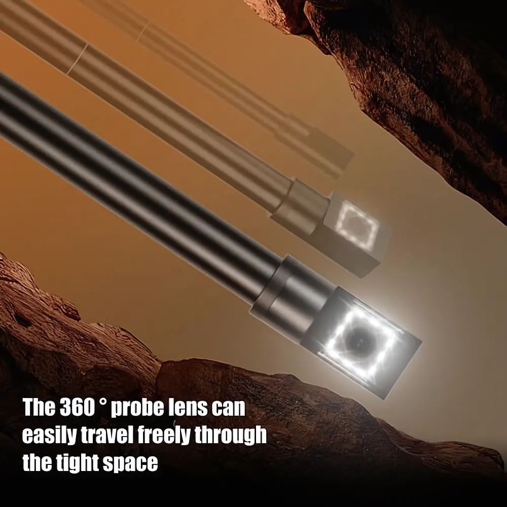 AstrHori 28mm F/13 MF Full Frame 2x Macro Probe Lens Double Tube Lenses for Sony E Mount Mirrorless Camera Manual Focus 360° Rotating View Free Switching with Built-in LED Ring Light, USB C Port and Long Lens Barrel for Photography