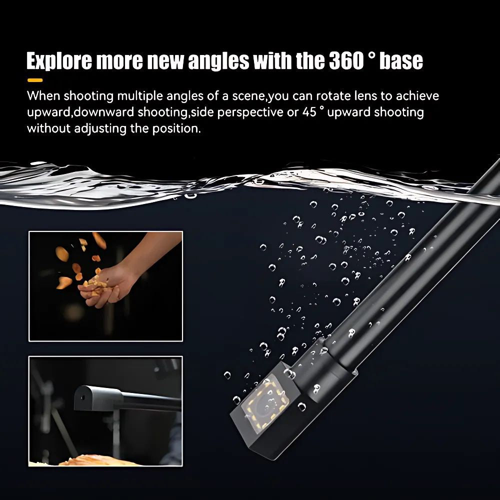 AstrHori 28mm F/13 MF Full Frame 2x Macro Probe Lens Double Tube Lenses for Sony E Mount Mirrorless Camera Manual Focus 360° Rotating View Free Switching with Built-in LED Ring Light, USB C Port and Long Lens Barrel for Photography