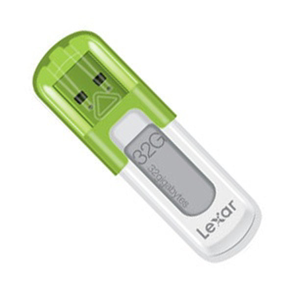 Lexar Plug and Play USB 2.0 Jumpdrive S50 Flashdrive with 32GB Storage Capacity Compatible with Mac and PC Systems LJDS50-32GABAS (Green)