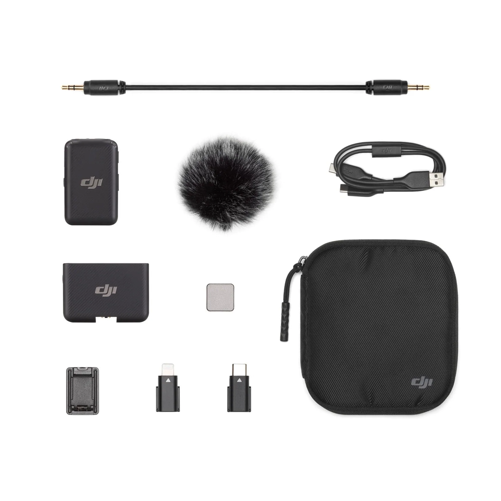 DJI Wireless Lavalier Microphone with 820ft Max Wide Range, 14-hour Recording, Magnetic Attachment and OLED Touchscreen for Smartphones, Cameras and PCs | 1TX+1RX