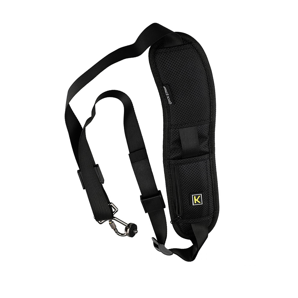 K&F Concept 1.7ft Single Shoulder / Neck Adjustable Camera Strap with Quick Release Function, Small Pocket Storage and Safety Tether for DSLR Cameras | GW44-0006