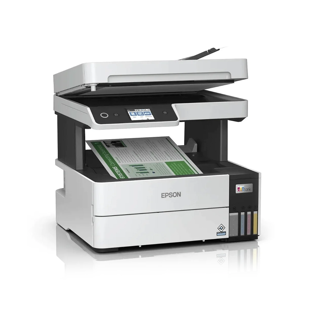 Epson EcoTank L6490 A4 Duplex All-in-One Refillable Ink Tank Borderless Printer with Print, Scan, Copy and Fax Function, ADF Capability, Continuous Copy Printing, Spill-Free Refilling, USB PC, Wi-Fi and Ethernet Connectivity for Office Use