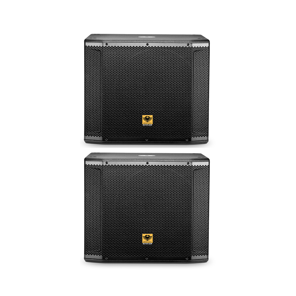 KEVLER SRX-818SA 18" 1000W Active Subwoofer Speaker System (PAIR) with Built-In Class D Amplifier, Tuner Knobs, XLR Line In/Out, Multiple Handles with Top and Vertical Pole Mounting Port