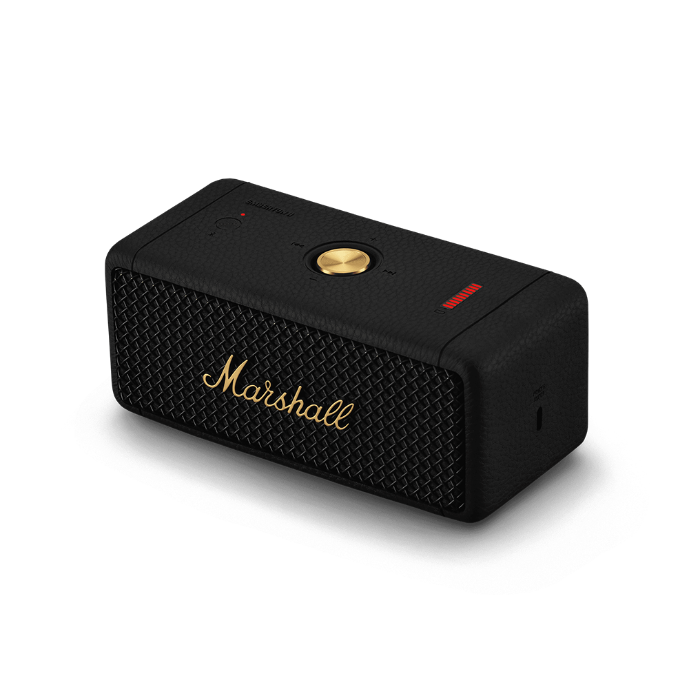 Marshall Emberton II Portable Bluetooth 5.1 Dynamic Speaker with IP67 Water and Dust Resistance, 360 Degree True Stereophonic Sound, 30 Hours Playtime and Iconic Amp-Style Design (Black)