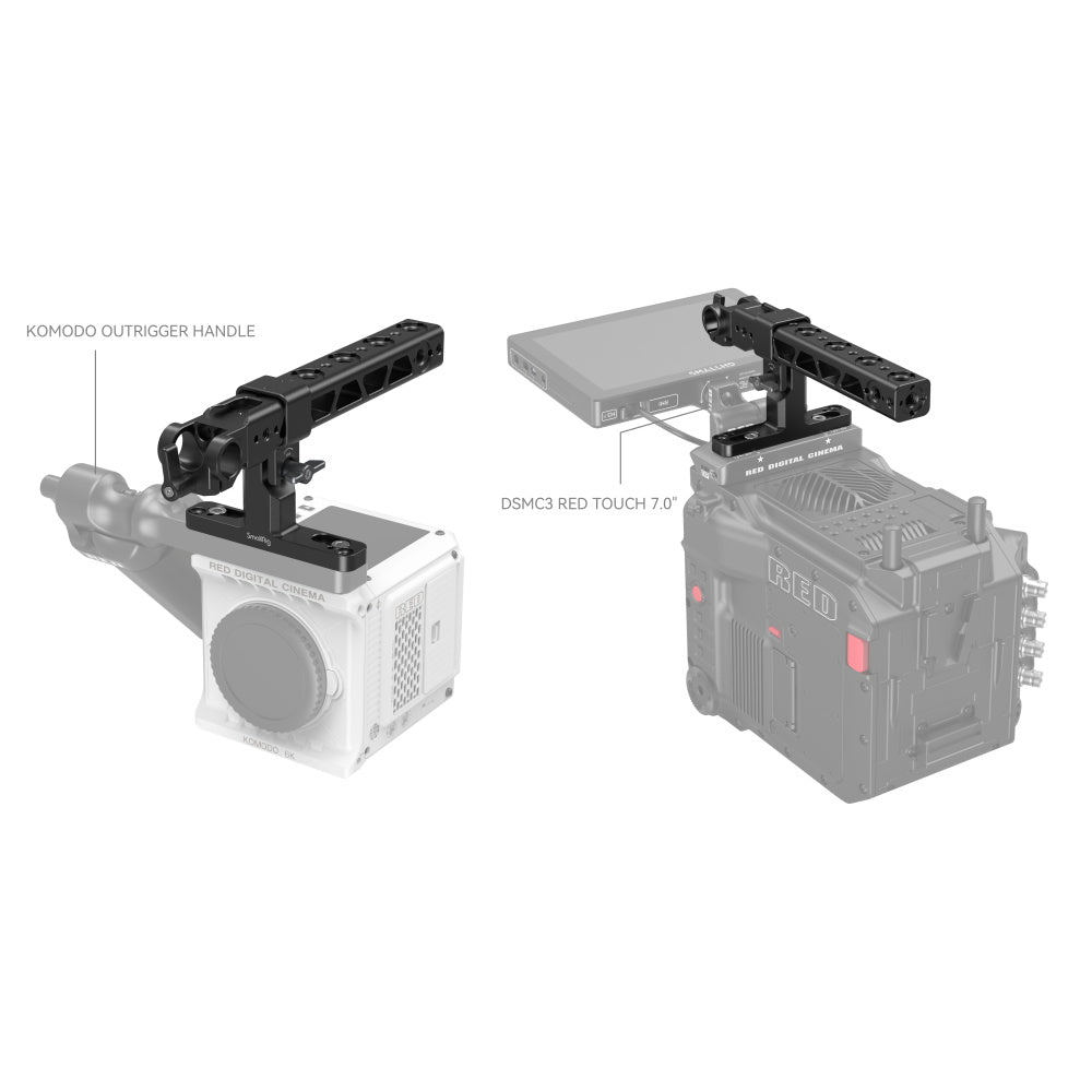 SmallRig Dedicated Top Handle Grip for RED Komodo / V-Raptor / V-Raptor XL Professional Video Cameras with 1/4"-20" Threaded Holes and Shoe Mounts for Various Accessories | 4062