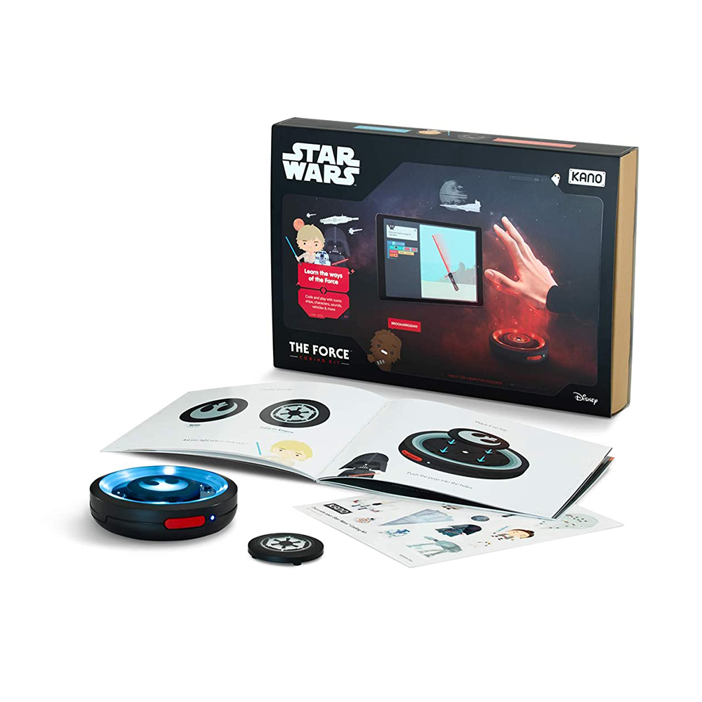 KANO Star Wars: The Force Motion Control Coding Kit with Active Motion Sensors, Easy Step-by-Step Handbook, LED Light Effects, Built-in Speaker, Mobile App Support, Wireless and Bluetooth Connectivity
