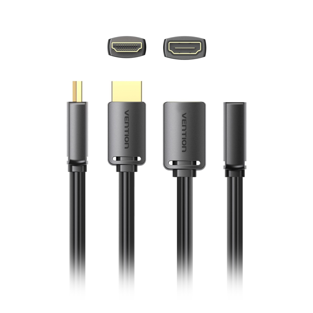 Vention 4KHD/60Hz Gold Plated Male to Female HDMI 2.0 Extension Video Cable (1M) | AHCB
