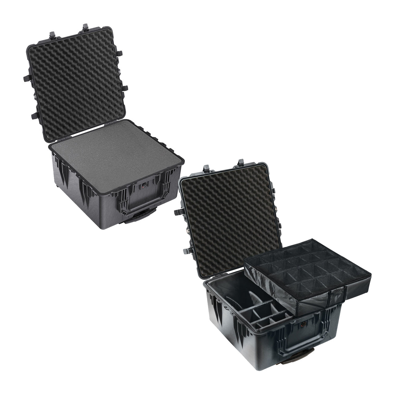 Pelican 1640 Protector Transport Case Unbreakable Watertight Dustproof Trolley Hard Casing with Extension Handle and Wheels, IP67 Rating (with Foam / Dividers)