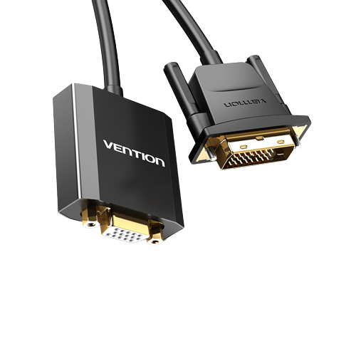 Vention DVI 1080p 60Hz DVI to VGA 0.15-Meter Gold Plated (EBABB) Video Converter for TV, Monitors, Projectors, Laptop, PC
