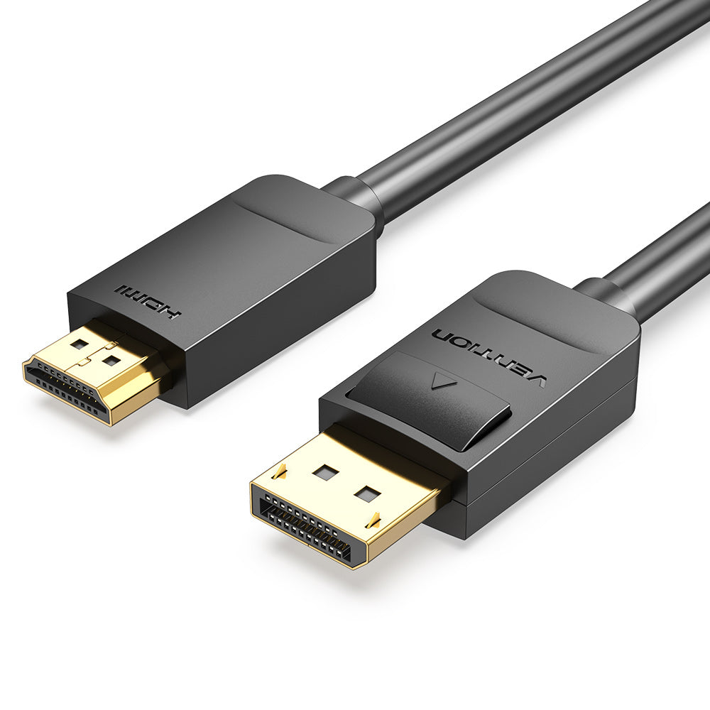 Vention 1080p 60Hz DP Male to HDMI Male 2-Meters Gold Plated (HAD) Displayport Cable for PC, Laptops, Monitors, TV, Projectors