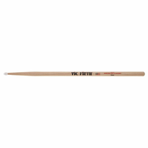 Vic Firth American Classic 7A Hickory Wood Tear Drop Tip Drumsticks (Pair) Drum Sticks for Drums and Percussion (Wood, Nylon Tips)
