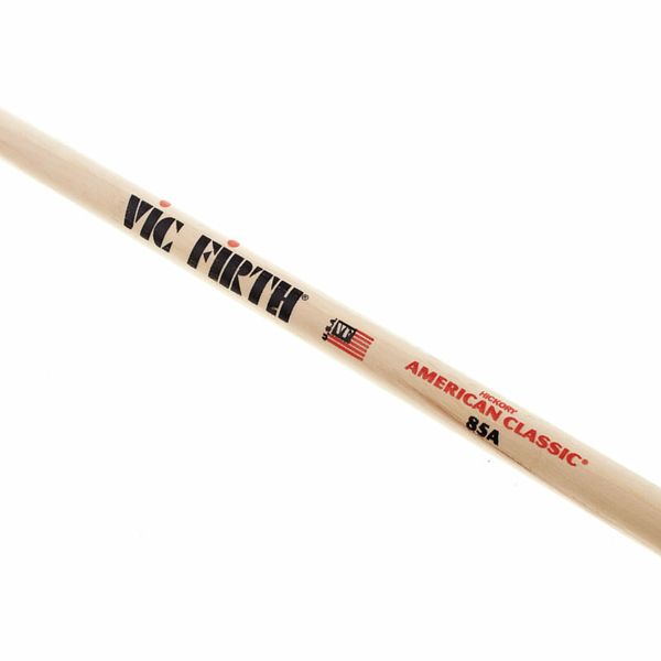 Vic Firth American Classic 85A Hickory Wood Tear Drop Tip Drumsticks (Pair) Drum Sticks for Drums and Percussion