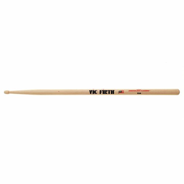 Vic Firth American Classic 55A Hickory Wood Tear Drop Tip Drumsticks (Pair) Drum Sticks for Drums and Percussion