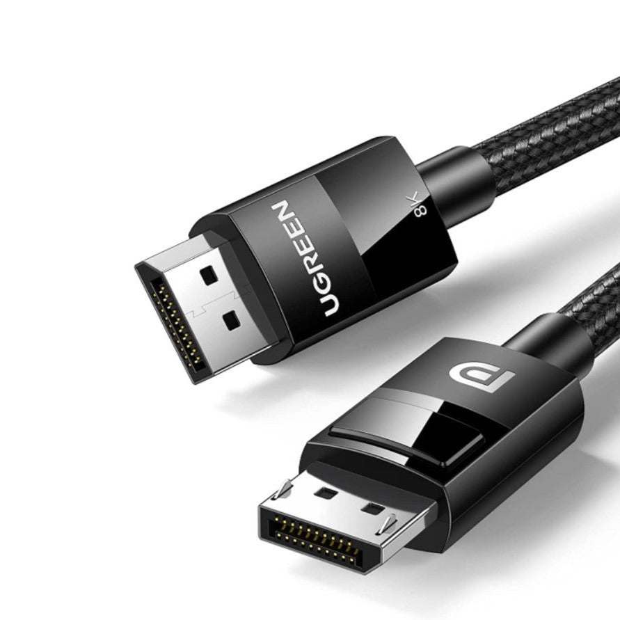 UGREEN 8K DisplayPort 1.4 Male to Male Cable 60Hz with Tinned Copper and Triple-Layer Shielding for Laptop, PC, TV, Projector (2 meters)