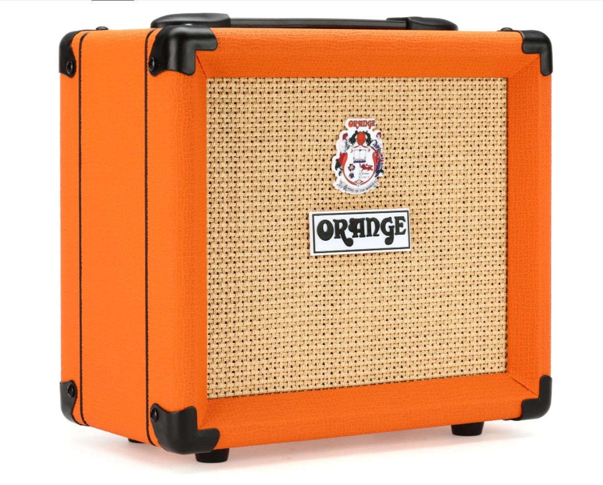 Orange Amps Crush 12 Watts Guitar Combo Amplifier with Active 3 Band EQ and CabSim-Loaded Headphone Output for Electric Guitars (Black, Orange)