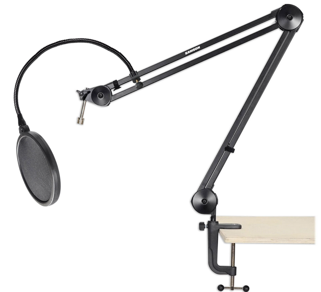 Samson MBA38 38-Inch Solid Matte Finish Microphone Boom Arm Good for Audio Recording, Video and Game Streaming