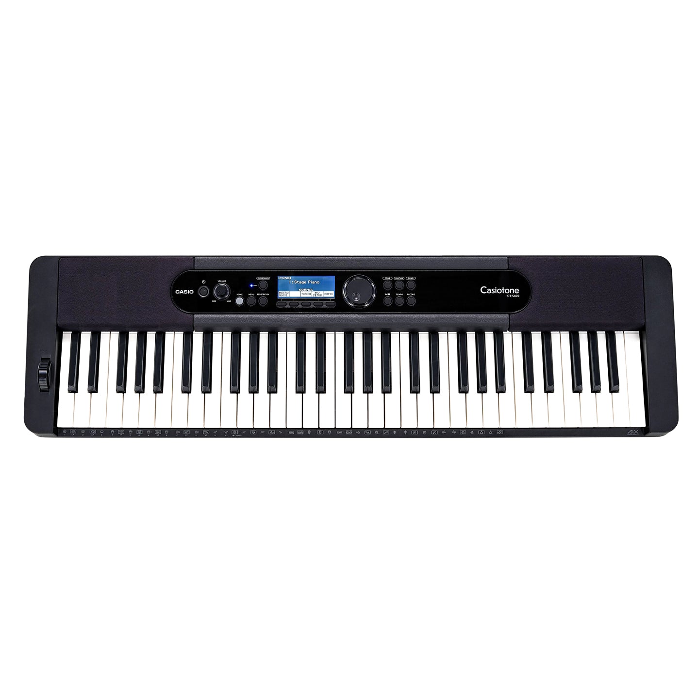 Casio CT-S400C2 CT-S400 Series 61 Key Velocity Sensitive Piano Keyboard with Auto-Harmonize, MIDI Recorder, Pitch Bend Wheel, Auto-Accompaniment, Headphone/Line Output Jack (Black)
