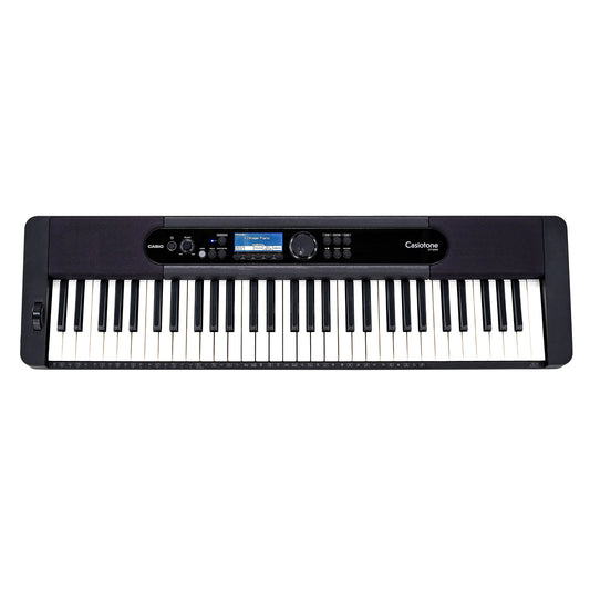 Casio CT-S400C2 CT-S400 Series 61 Key Velocity Sensitive Piano Keyboard with Auto-Harmonize, MIDI Recorder, Pitch Bend Wheel, Auto-Accompaniment, Headphone/Line Output Jack (Black)